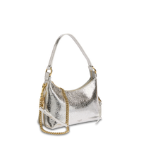 Sac baby hobo zippé Origami de Lancel - Argenté