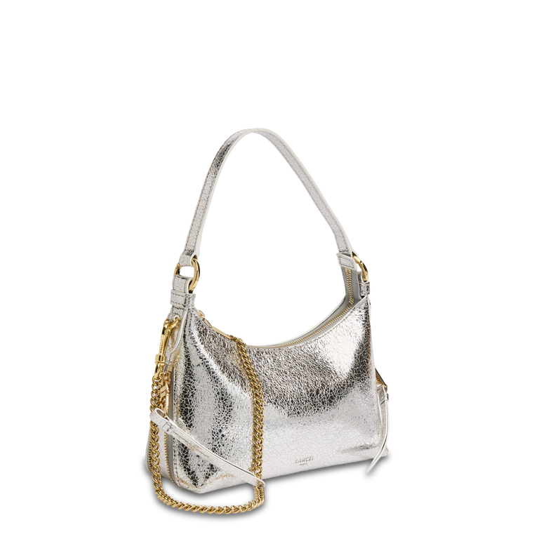 Sac baby hobo zippé Origami de Lancel - Argenté