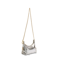 Sac baby hobo zippé Origami de Lancel - Argenté