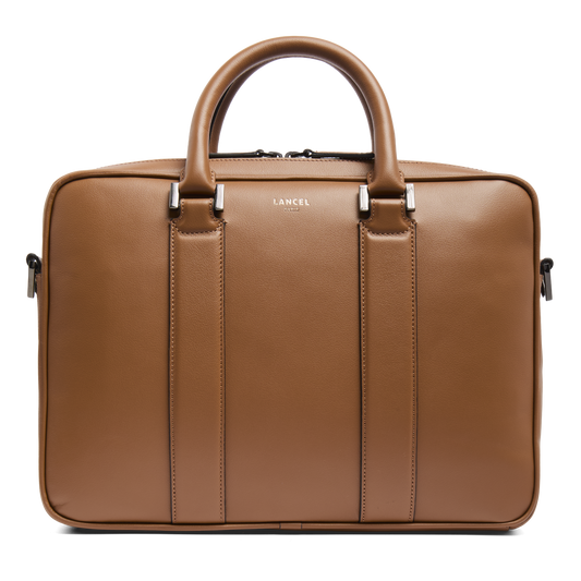 14" zip doc holder Edgard de Lancel - Cognac