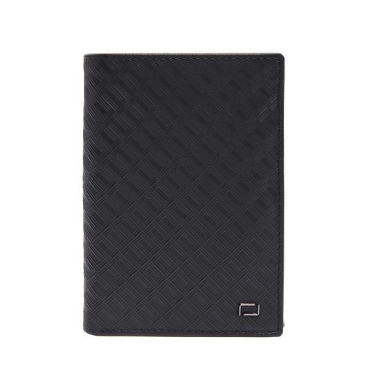 9 CARD SLOTS EUROPEAN WALLET - Black