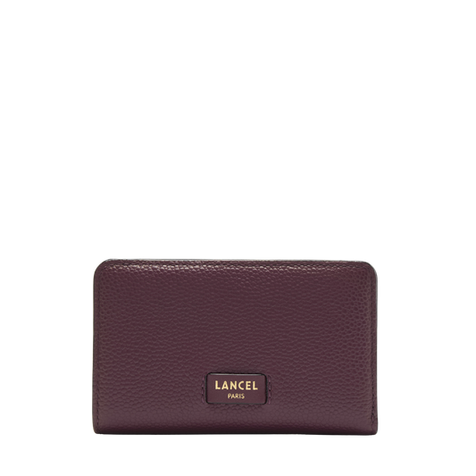 Rectangular zip wallet Ninon de Lancel - Cassis/Gold