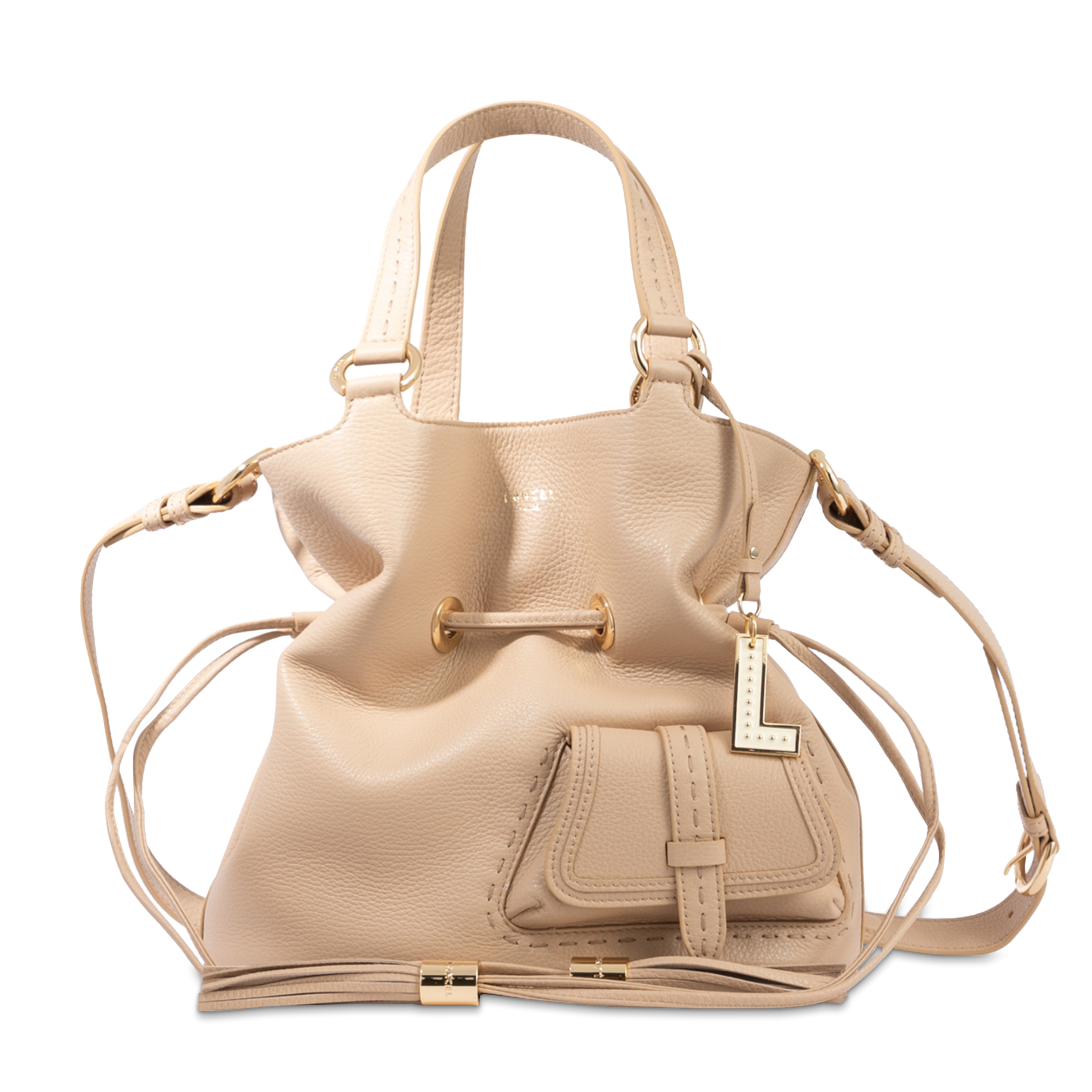 ターゲットジュエル カミュ PREMIER FLIRT DE LANCEL — M BUCKET BAG — CAPPUCCINO/GOLD – Lancel