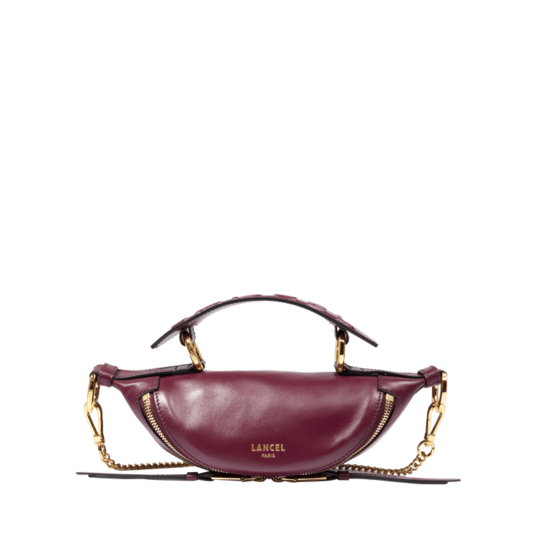 Mini sac porté croisé zippé Origami de Lancel - Cassis