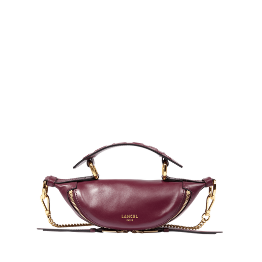 Mini zip crossbody bag Origami de Lancel - Blackcurrant