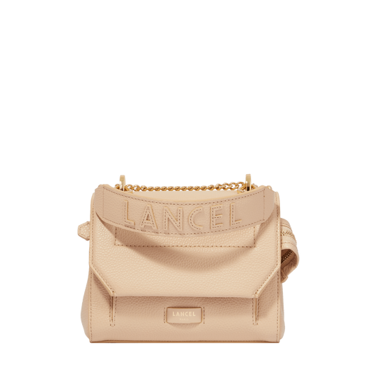 S FLAP BAG - Cappuccino/gold