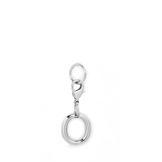 Charm letter O - Silver - Silver color