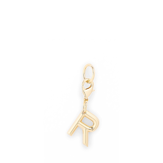 Charm letter R - Gold - Gold color