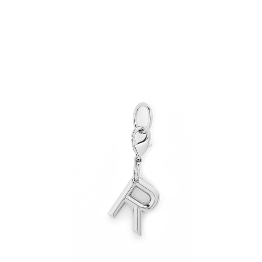 Charm letter R - Silver - Silver color