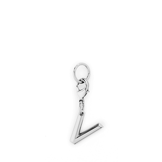 CHARM LETTER V - Silver color