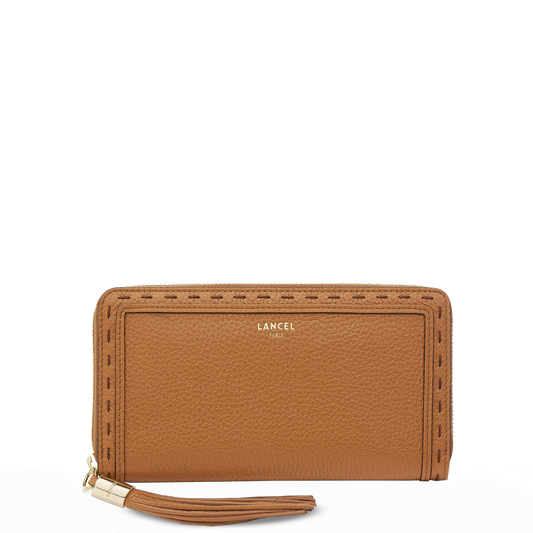 Zipped continental wallet Premier Flirt de Lancel - Camel