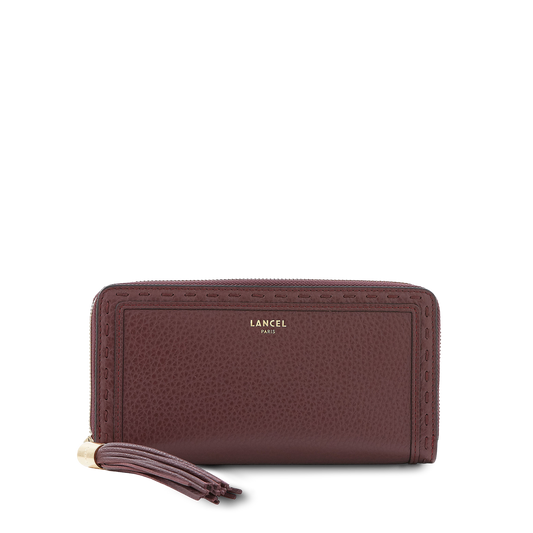PORTEFEUILLE LONG ZIPPÉ - Cassis