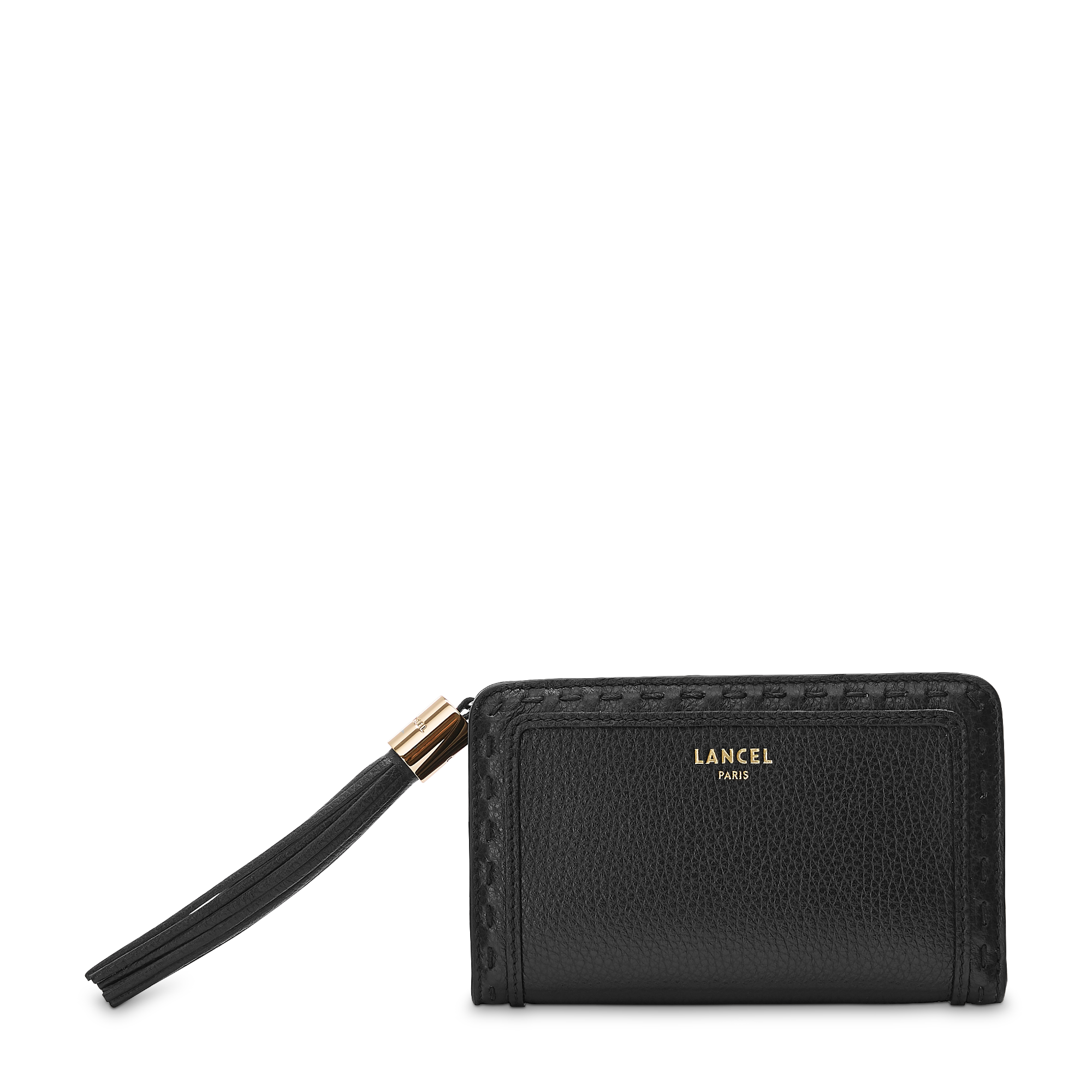 PREMIER FLIRT DE LANCEL — Compact rectangular zipped wallet— Black PREMIER FLIRT DE LANCEL — Compact rectangular zipped wallet— Black