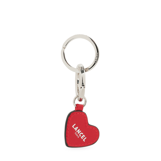 Leather heart keychain - Rouge Lancel