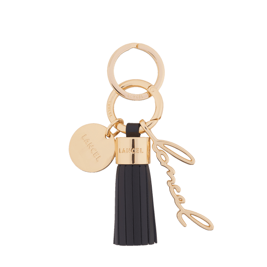 LANCEL POMPOM KEY RING - Black