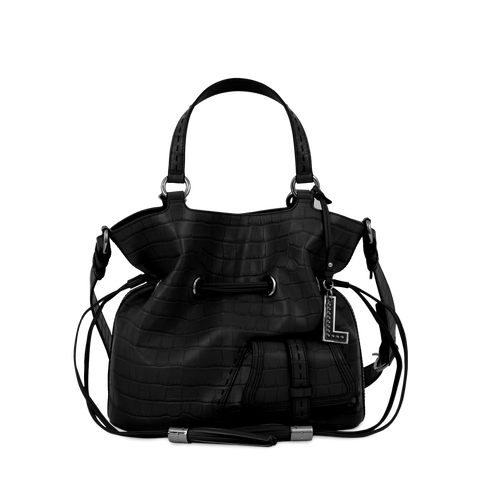 Sac lancel top croco noir
