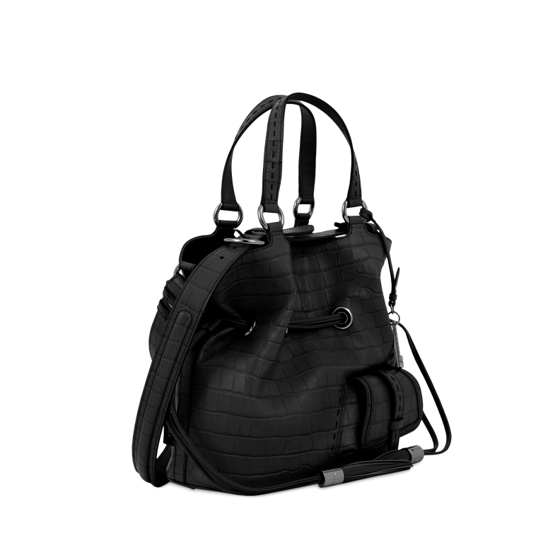 Sac lancel premier flirt croco gris fumé hot sale